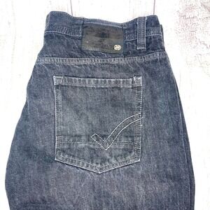 Vintage Y2K Ecko Black Baggy Skater Grunge Big Pockets Jeans VTG Mens Size 42x34